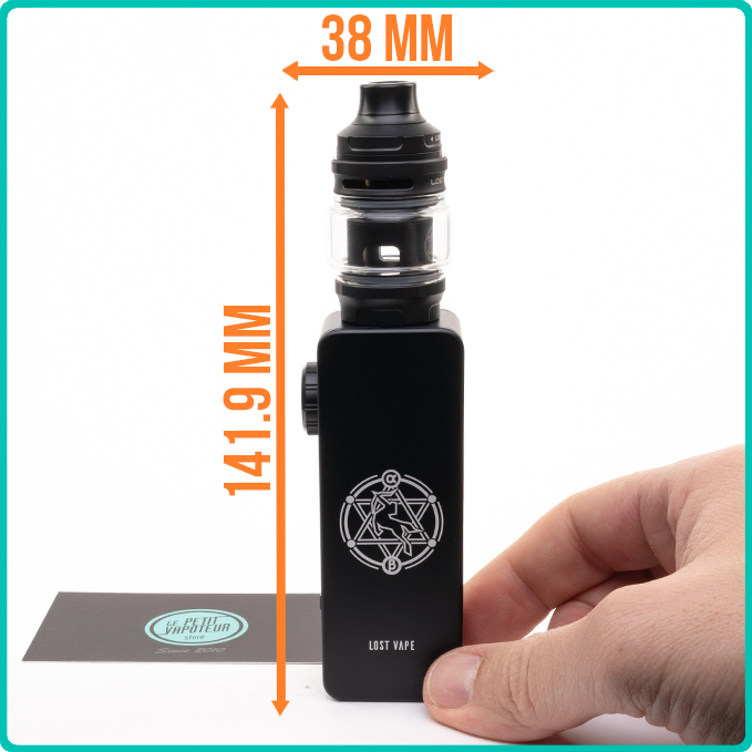 Dimensions du Kit Centaurus M100 V2 Lost Vape